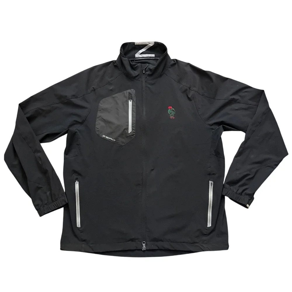 Zero Restriction Mens L Jacket Black Full Zip Monterey Peninsula Golf Club